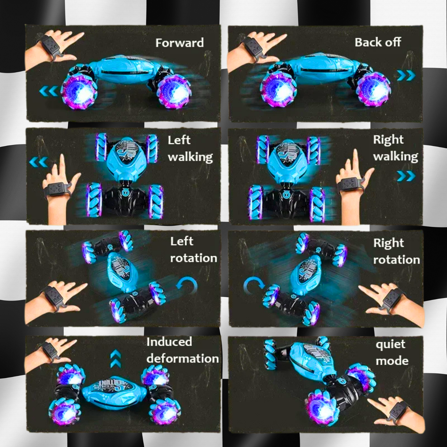 Gesture Sensing Stunt Car (Comes with Gesture Watch + Remote Control)