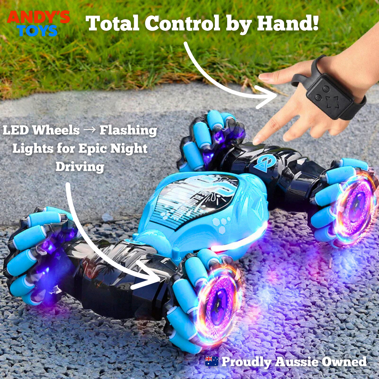 Gesture Sensing Stunt Car (Comes with Gesture Watch + Remote Control)