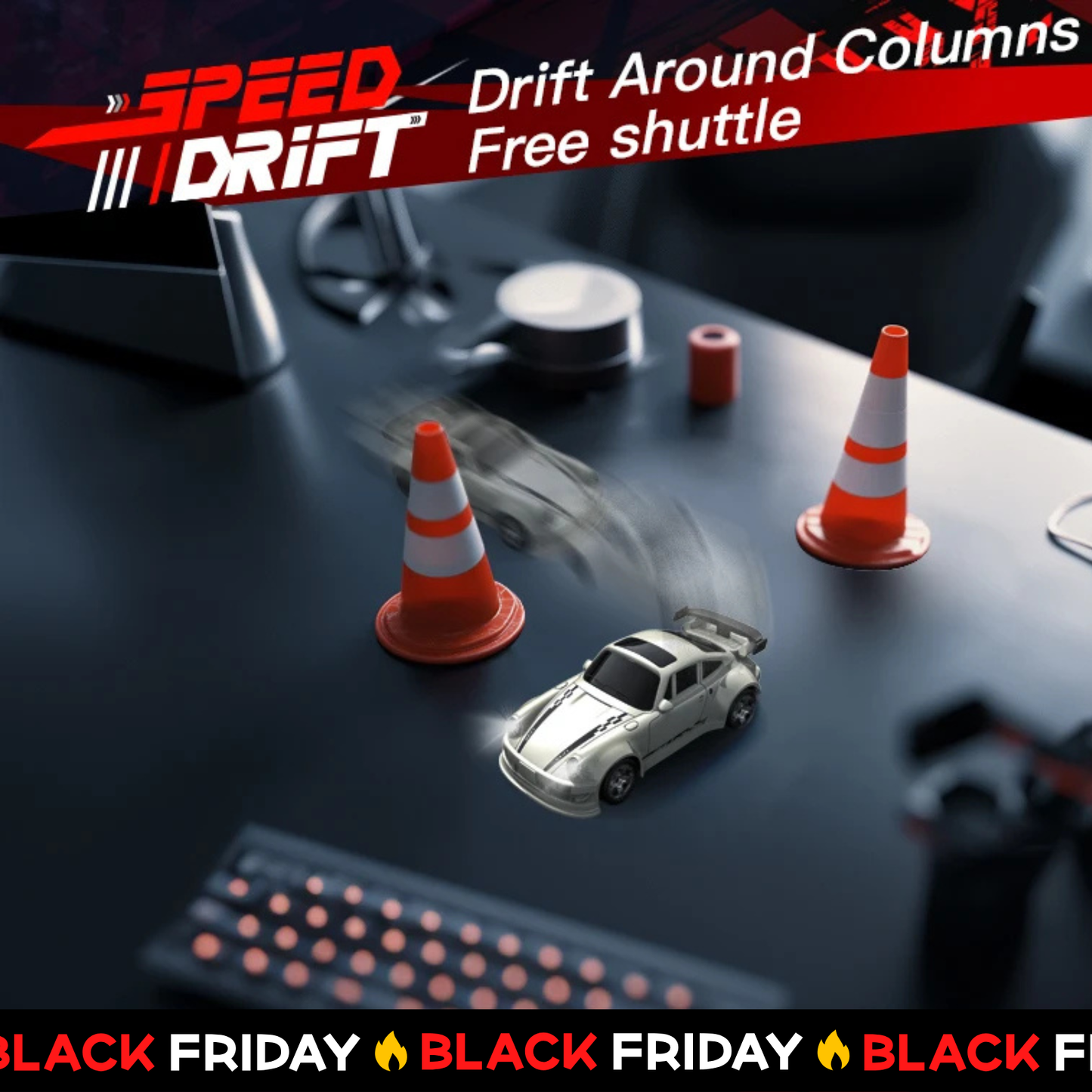 Desktop Racers™ – The Ultimate Mini Racetrack for All Ages