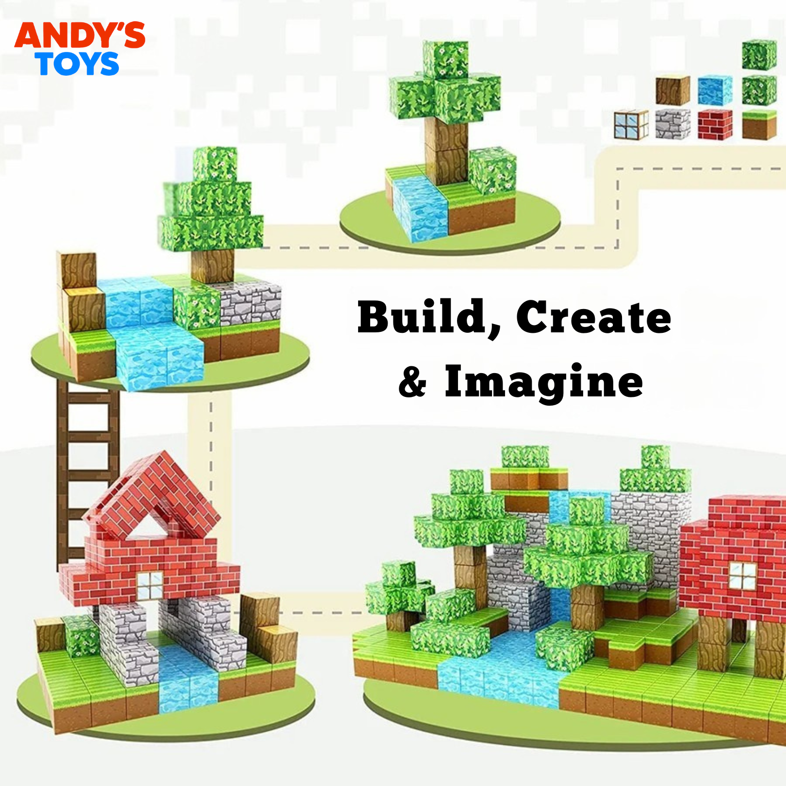 PixelCraft™ - Magnetic Building Blocks