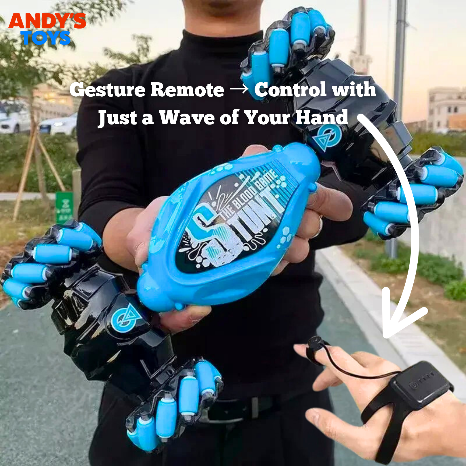 Gesture Sensing Stunt Car (Comes with Gesture Watch + Remote Control)