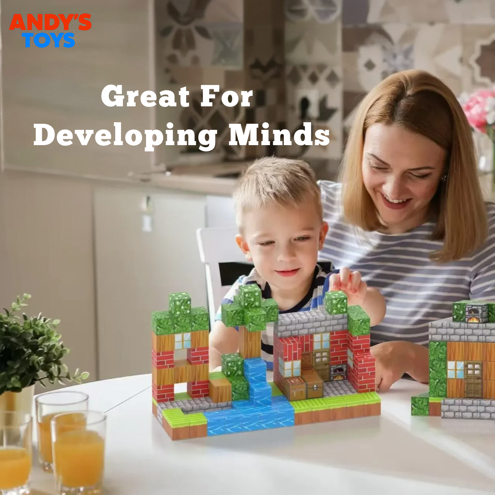 PixelCraft™ - Magnetic Building Blocks