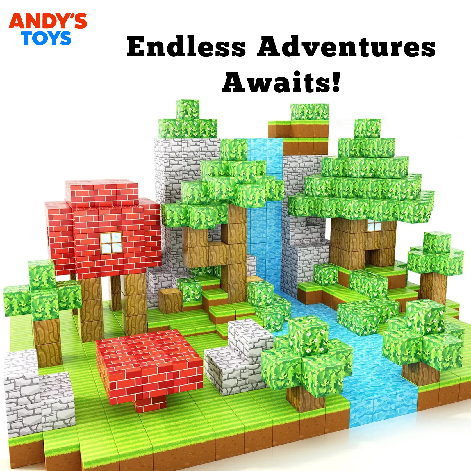 PixelCraft™ - Magnetic Building Blocks