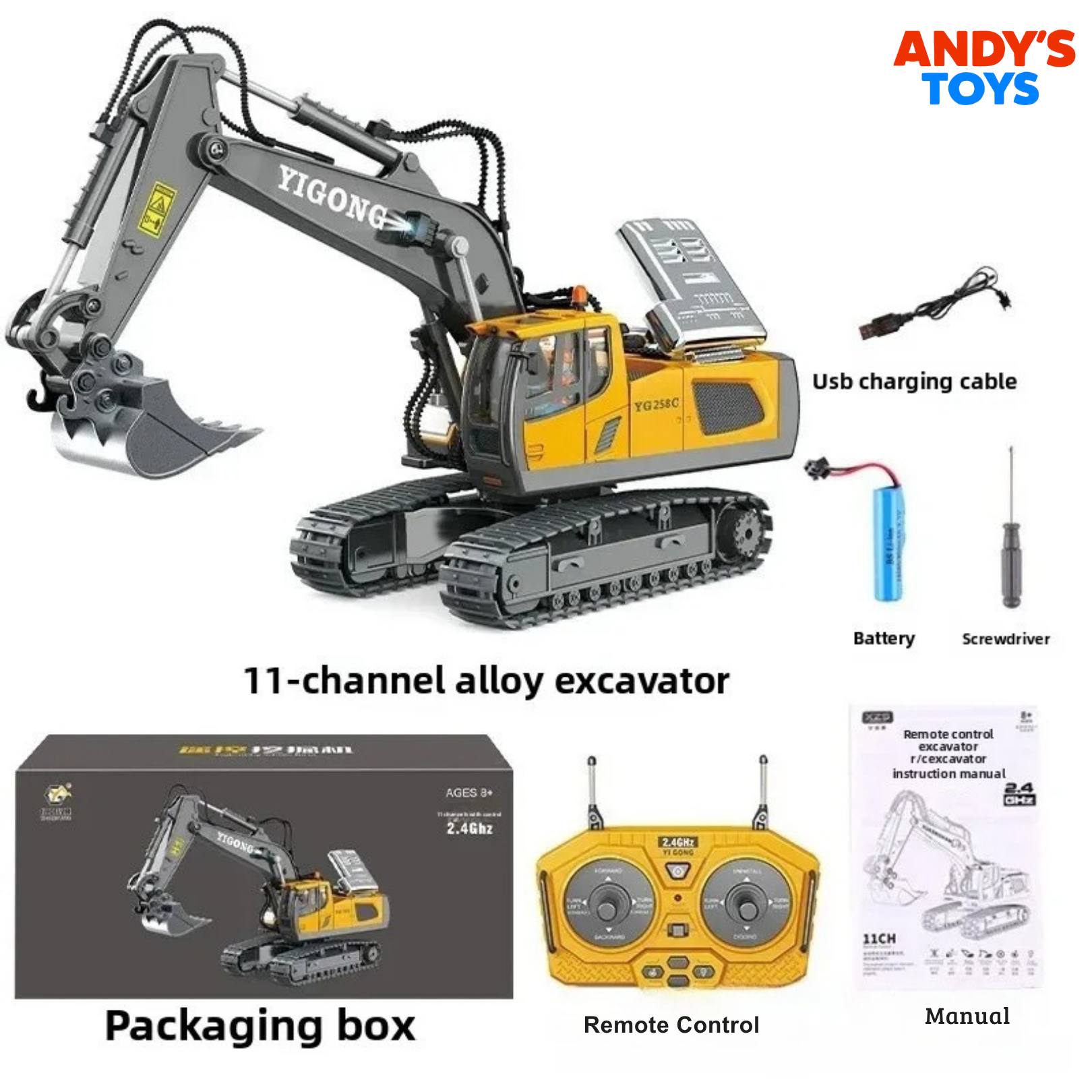 Construction RC Series – Excavator, Bulldozer, Loader & Dump Truck