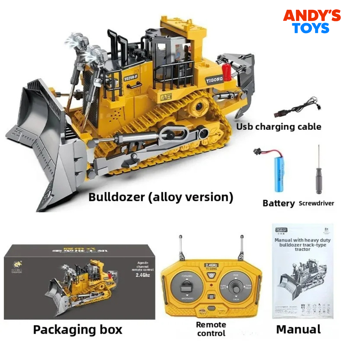 Construction RC Series – Excavator, Bulldozer, Loader & Dump Truck