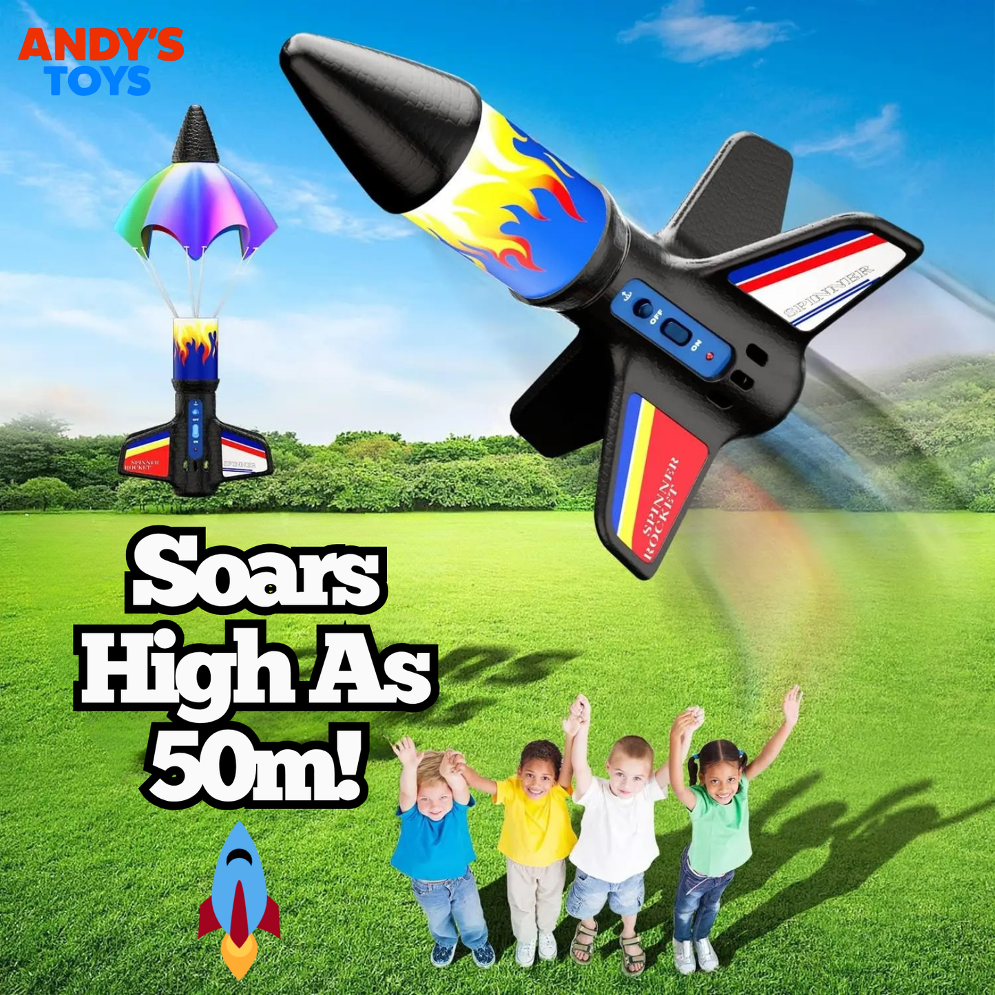 SkySpinner™ – Parachute Rocket Launcher