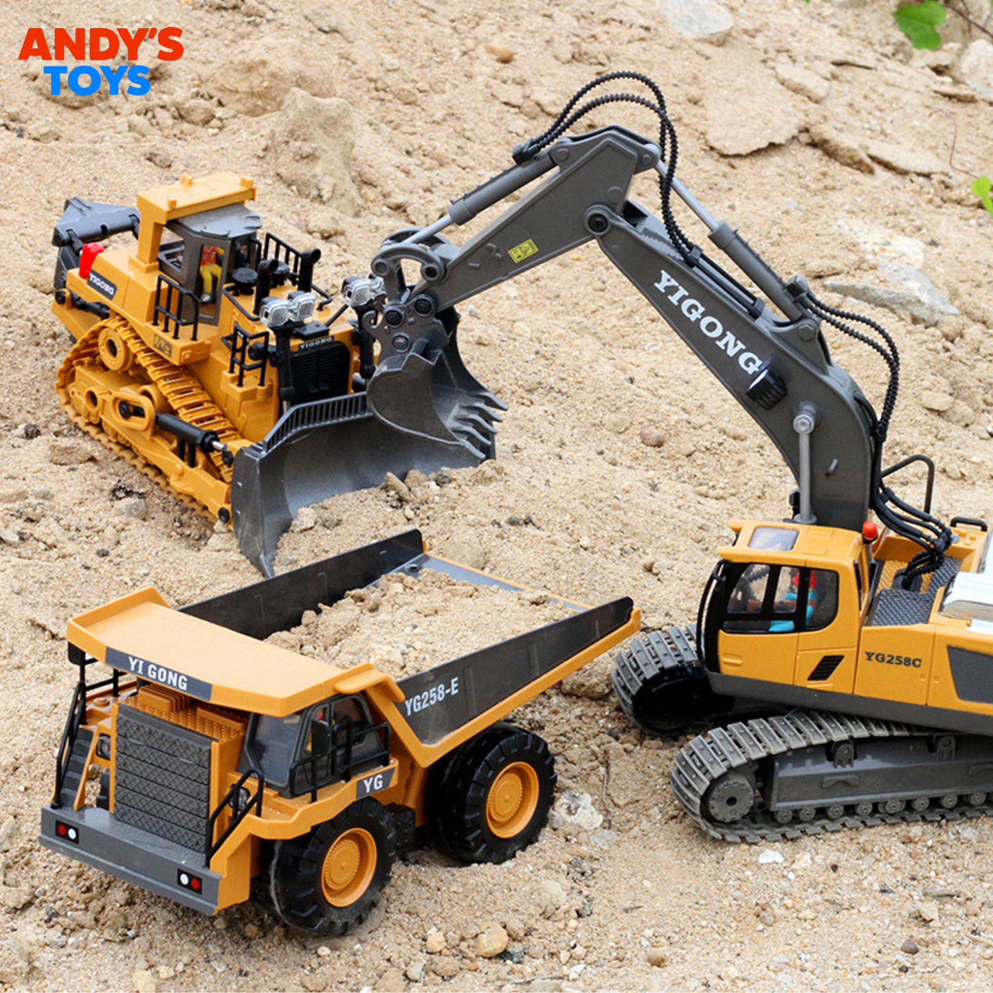 Construction RC Series – Excavator, Bulldozer, Loader & Dump Truck