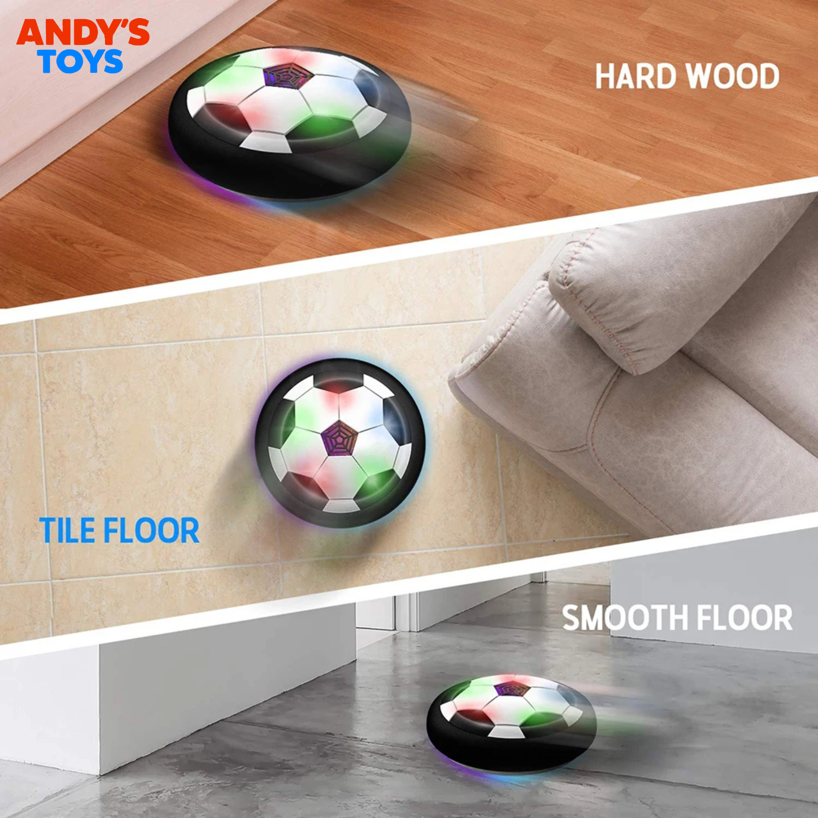 Australia’s #1 Hover Soccer Ball – LED Lights & Safe Indoor Play