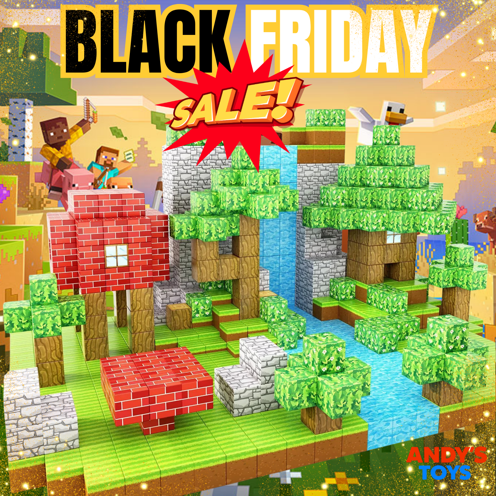 PixelCraft™ - Magnetic Building Blocks